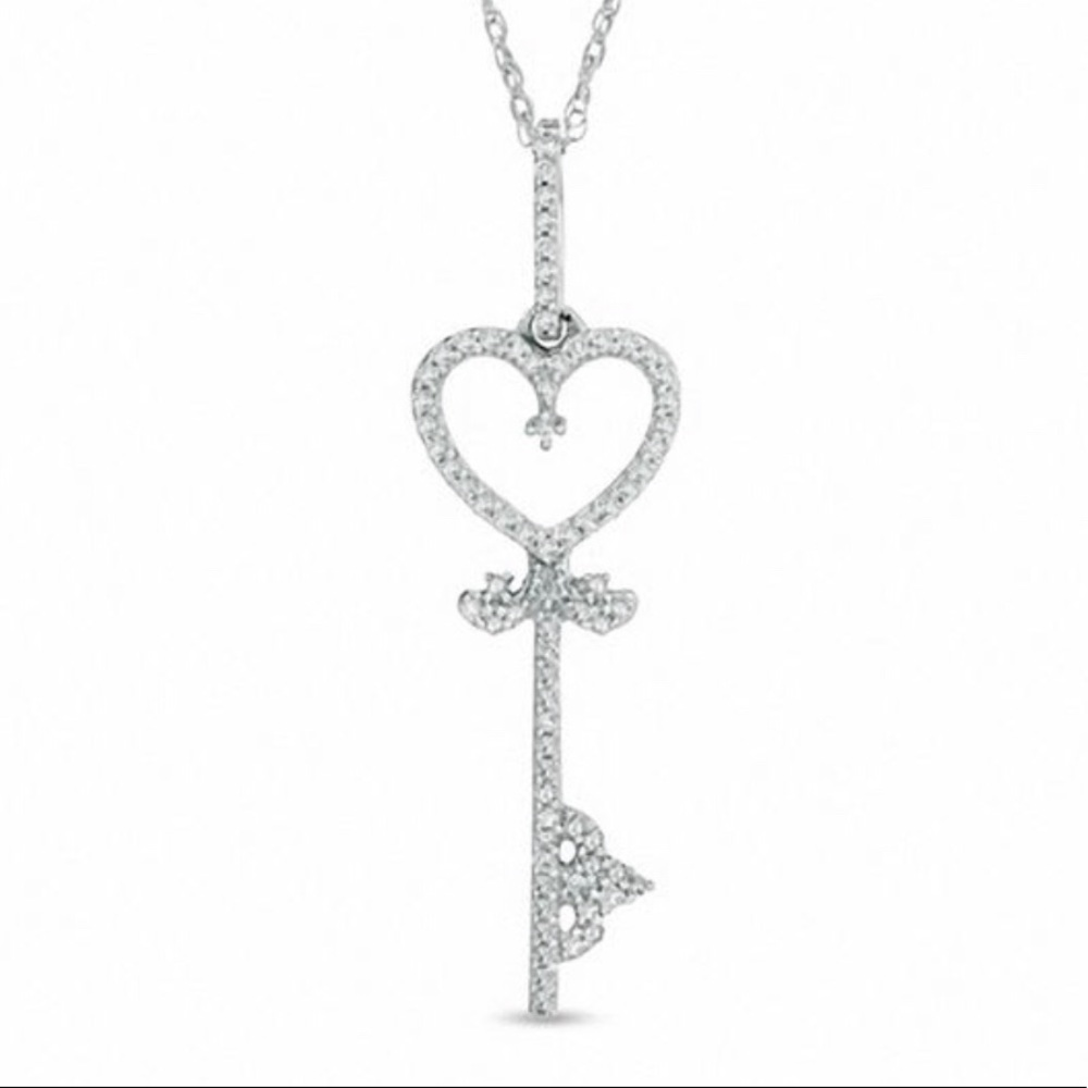 1/8 CT T.W. Diamond Necklace in 10K White Gold